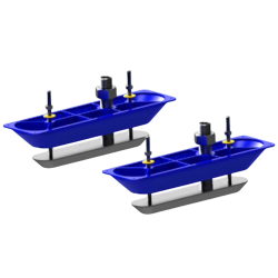 Paire de sondes traversantes en acier inoxydable StructureScan HD avec câble en Y NA677 Lowrance/Simrad
