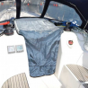 Cortina blackout e rede mosquiteira para o corredor do barco