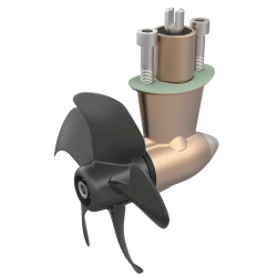 Embase complète pour propulseur SE30-SE40 avec tunnel Ø 125 mm PR192 Sleipner / Side-Power