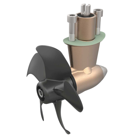 Embase complète pour propulseur SE30-SE40 avec tunnel Ø 125 mm PR192 Sleipner / Side-Power
