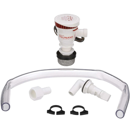Kit complet d'installation pompe d'aération de vivier T500 - 12V - 31 L/min ATW4253-7 Attwood