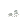 Aluminium round hole stud kit with thread - N°1 - comptoirnautique.com
