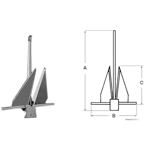 Danforth anchor 15 kg - N°1 - comptoirnautique.com