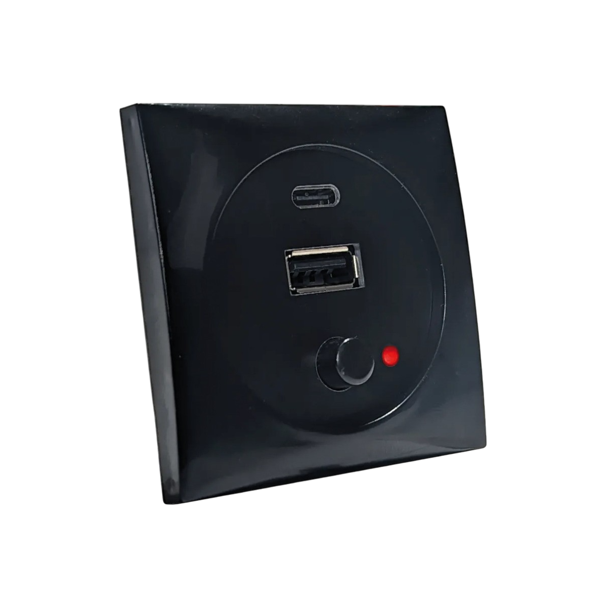 Prise USB 12/24 V noire OSC-14.494.11 Batsystème