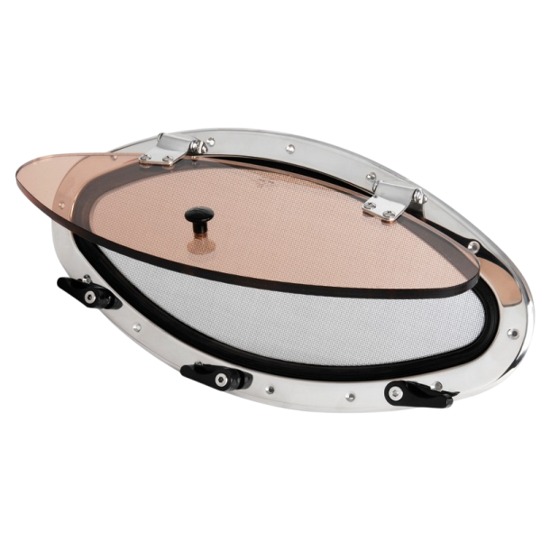 Elliptical sightglass AISI316 SCM 510 x 250 mm - N°2 - comptoirnautique.com