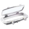 White stainless steel porthole with nylon counter-flange 320 x 120 mm - N°1 - comptoirnautique.com