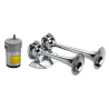 Clacson cromato con 2 trombe 120 dB 24V