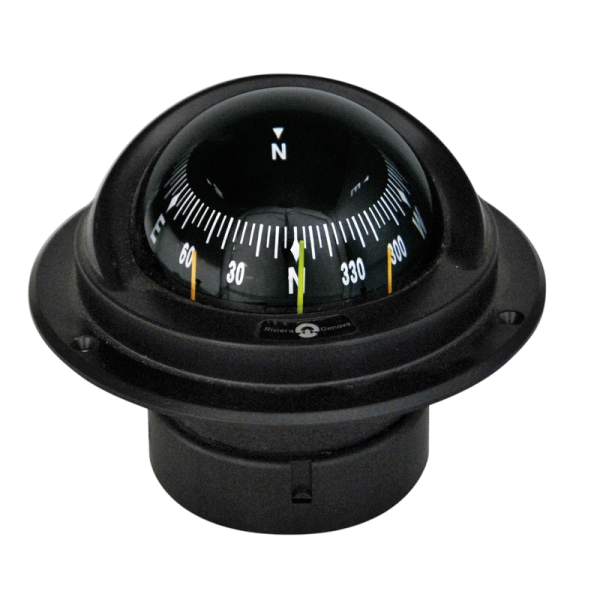 IDRA compact flush-mount compass black rose front. - N°3 - comptoirnautique.com