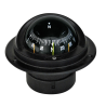 IDRA compact flush-mount compass black rose front.