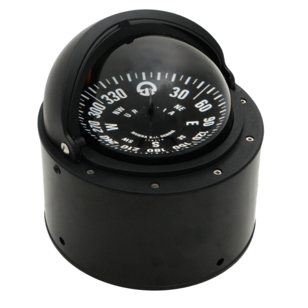 Brújula de 4" RIVIERA AV rosa negra/estuche negro - N°3 - comptoirnautique.com