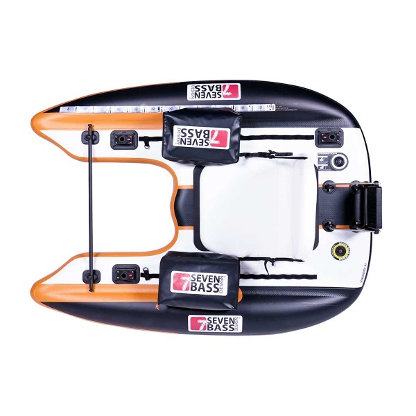 Float tube Flatform orange dessus - N°3 - comptoirnautique.com
