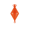 Biconic orange buoy 32 x 80 cm