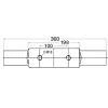 360 mm mirror-polished AISI316 Nordik cleat - N°1 - comptoirnautique.com