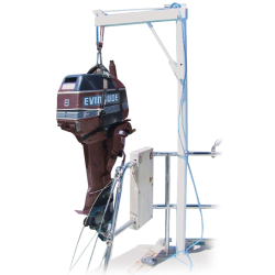 Removable, pivoting davit