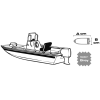 Universal tarpaulin 580/650 x 250 cm grey 300D - N°1 - comptoirnautique.com