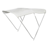 Taud alu pliable 3 arceaux Ø 22 mm 185/195 cm blanc
