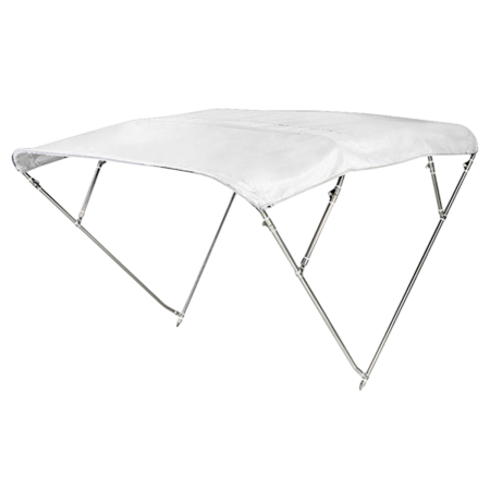 Bimini inox 4 arceaux haut AISI316 Ø 25mm 200/210 cm blanc OSC-46.921.11 Osculati