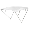 Bimini inox 4 arceaux haut AISI316 Ø 25mm 200/210 cm blanc