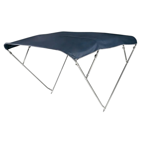 Bimini inox 4 arceaux haut AISI316 Ø 25mm 260/270 cm bleu navy OSC-46.921.24 Osculati