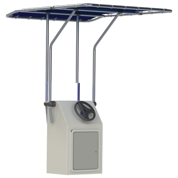 T-Top rétractable en aluminium bleu 1350x1050 mm OSC-48.192.01 Oceansouth - N°4 - comptoirnautique.com