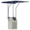 T-Top rétractable en aluminium bleu 1350x1050 mm