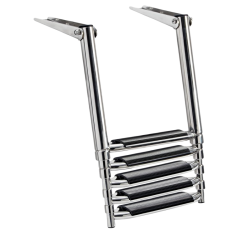 Echelle télescopique large AISI316 noir 5 marches OSC-49.541.65 Osculati