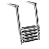 Escalera telescópica ancha AISI316 negra 5 peldaños - N°1 - comptoirnautique.com