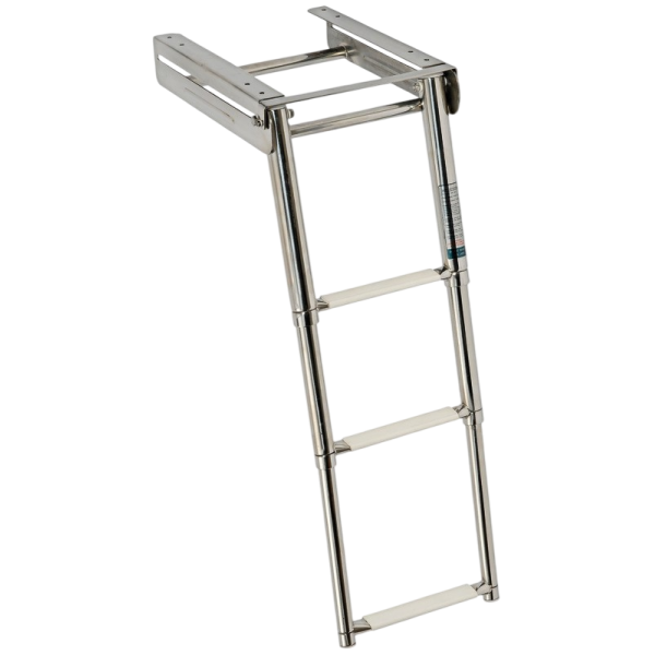 Standard AISI316 3-step telescopic retractable ladder - N°3 - comptoirnautique.com