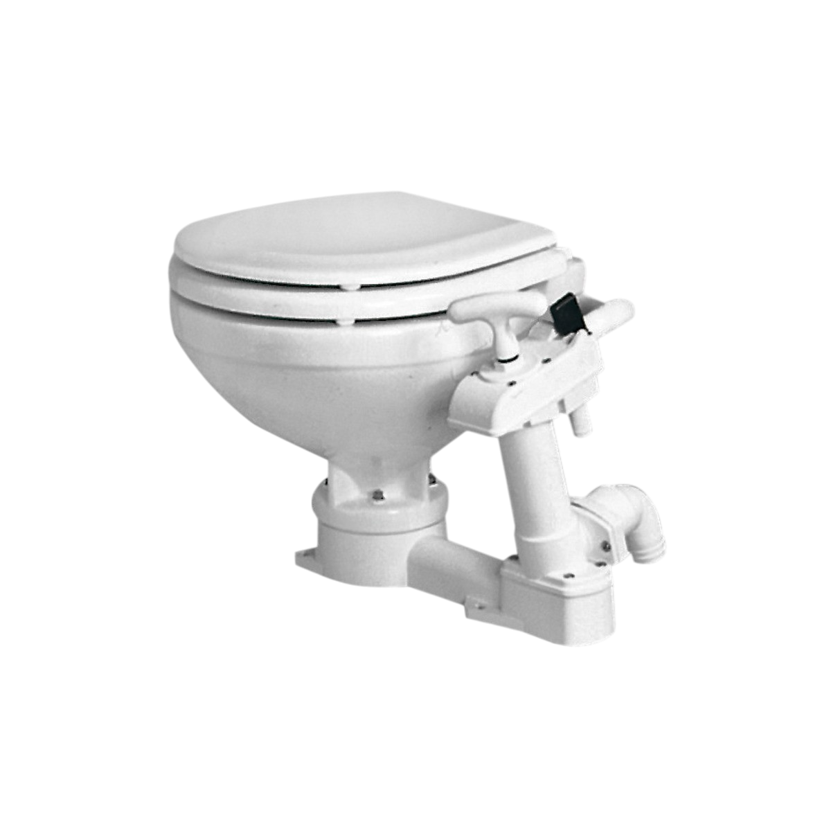 WC manuel compact siège en bois OSC-50.207.25 Osculati