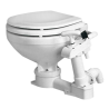 WC manuel compact siège en bois
