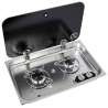 Stainless steel hob with smoked lid NL.21002