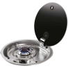 FC1345 built-in stainless steel hob with smoked lid