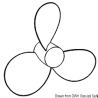 Edelstahlpropeller SUZUKI 14 "x21 rechts