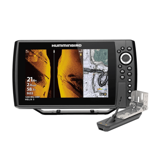 Helix 9 G4N CHIRP MEGA SI+ + sonde tableau arrière - Reconditionné H9G4N-CMSI+TA-R Humminbird - N°8 - comptoirnautique.com