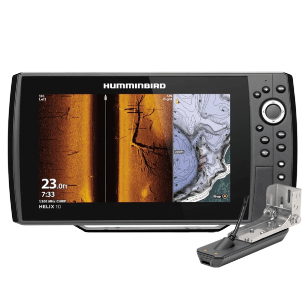 Helix 10 G4N CHIRP MEGA SI+ + sonde tableau arrière - Reconditionné H10G4N-CMSI+TA-R Humminbird - N°7 - comptoirnautique.com