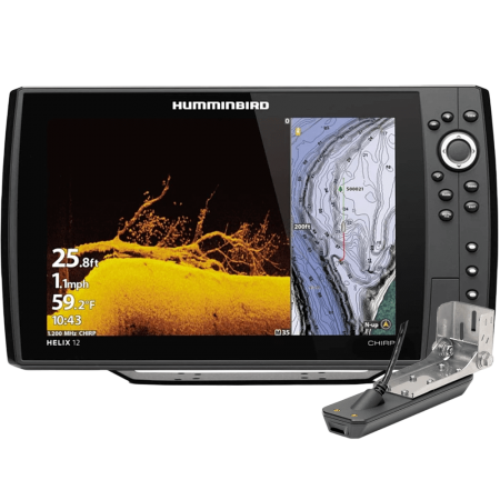 Helix 12 G4N CHIRP MEGA SI+ + sonde tableau arrière - Reconditionné H12G4N-CMSI+TA-R Humminbird