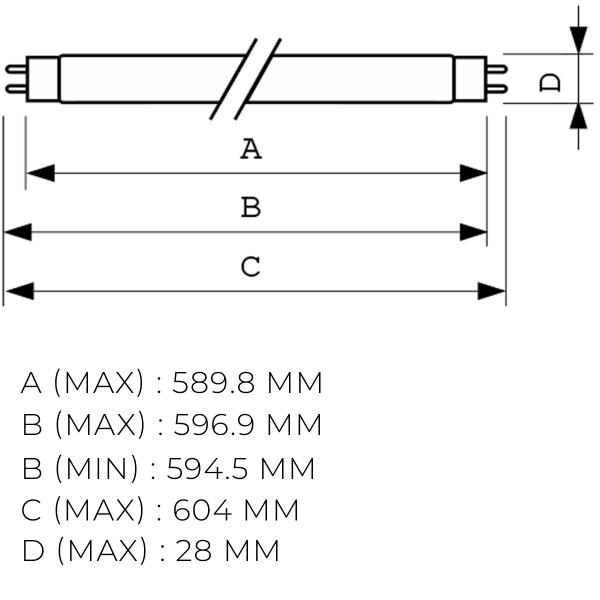 Leuchtstoffröhre 590mm 18W 12/24V (x5) - N°3 - comptoirnautique.com