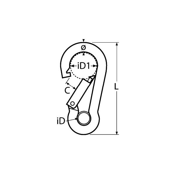 Alpine eye carabiner D.5 - N°2 - comptoirnautique.com