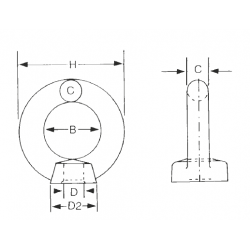 Dado ad occhiello M12 in...