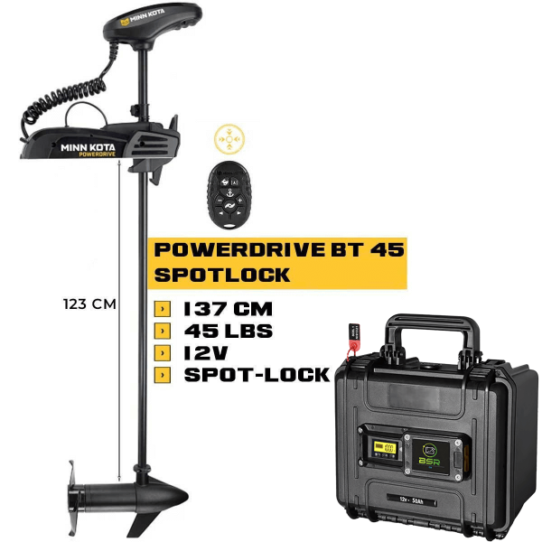 Pack moteur avant POWERDRIVE 45 Lbs + Valise BSR Eco 12V - N°2 - comptoirnautique.com