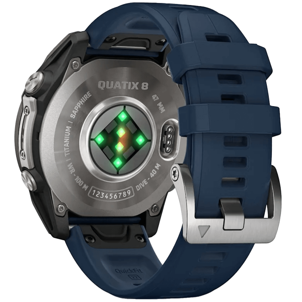 Capteurs montre connectée GPS Garmin Quatix 8 47 mm de dos - N°2 - comptoirnautique.com