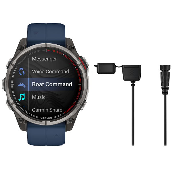 Montre connectée GPS Garmin Quatix 8 51 mm câble de rechargement et données - N°19 - comptoirnautique.com