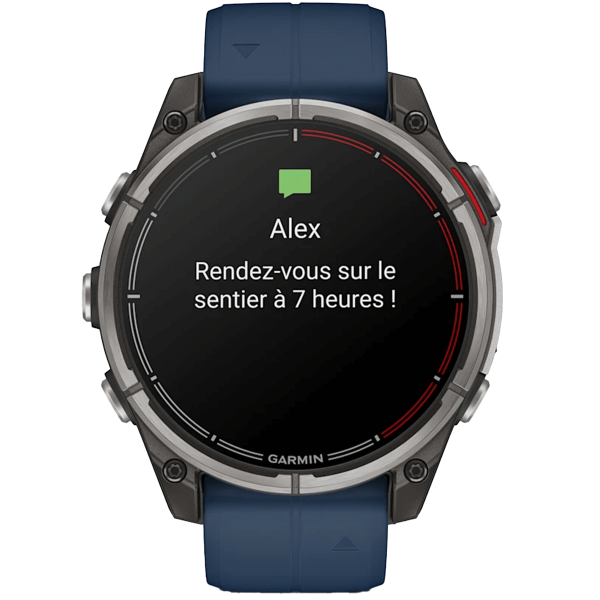 Montre connectée Garmin Quatix 8 47 mm messages et appels avec micro intégré - N°11 - comptoirnautique.com