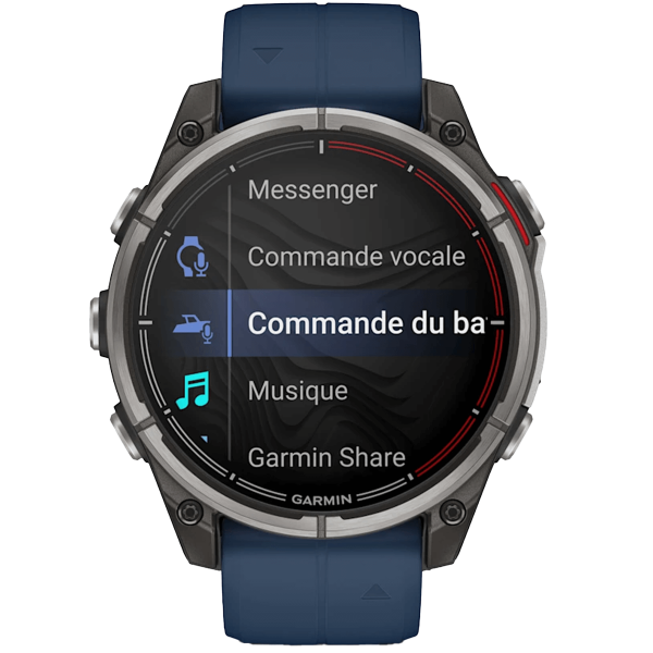 Montre connectée Garmin Quatix 8 47 mm contrôle et commande du bateau - N°7 - comptoirnautique.com