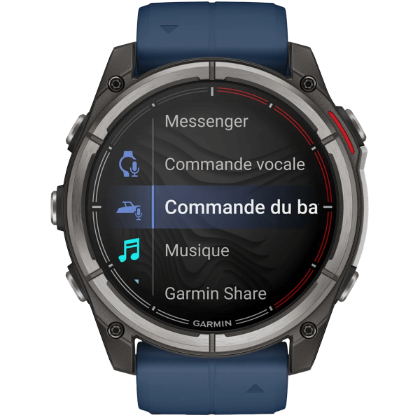 Montre connectée Garmin Quatix 8 51 mm contrôle et commande du bateau - N°21 - comptoirnautique.com