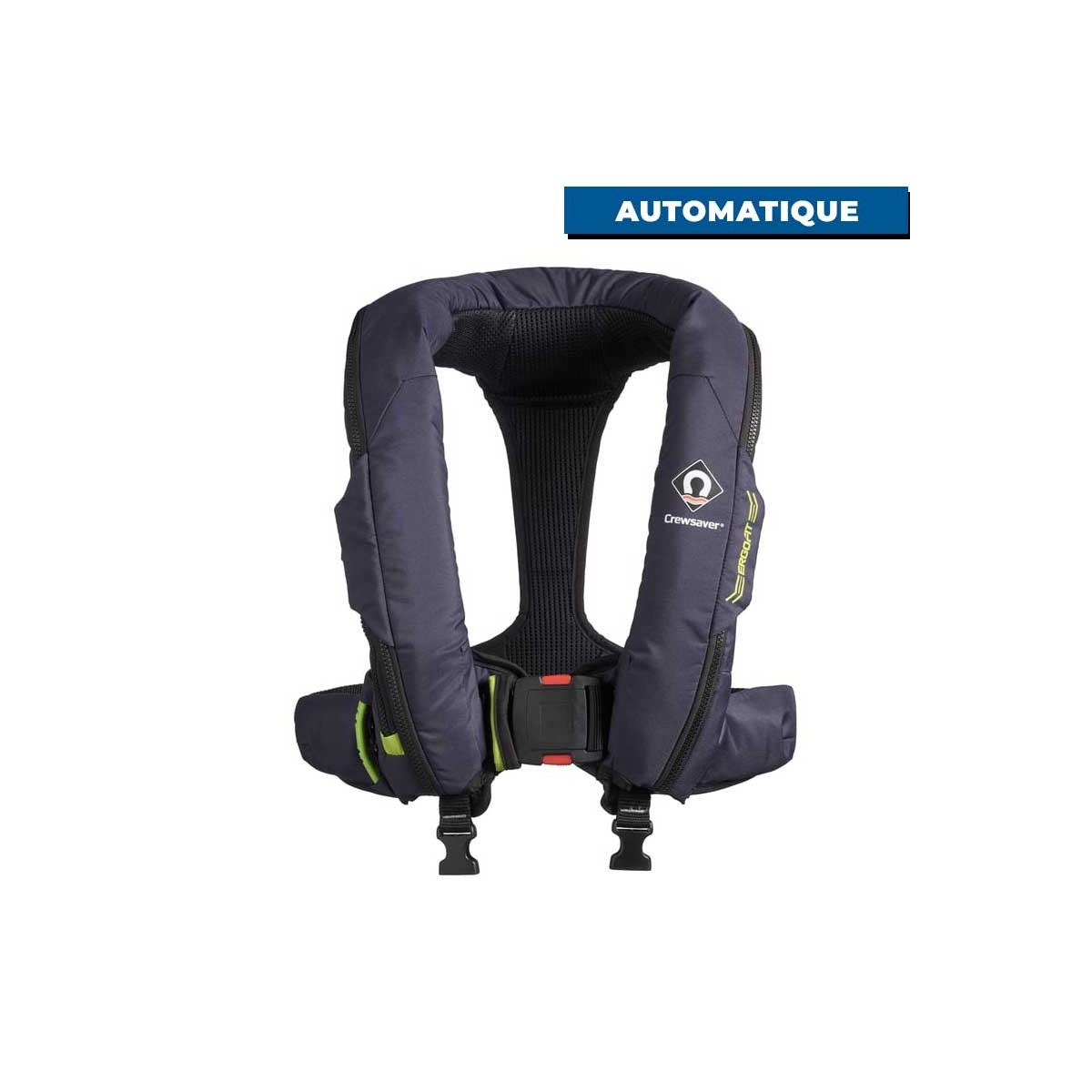 Gilet de sauvetage Ergofit 190N avec harnais, FlashLight & Capuche déclenchement automatique