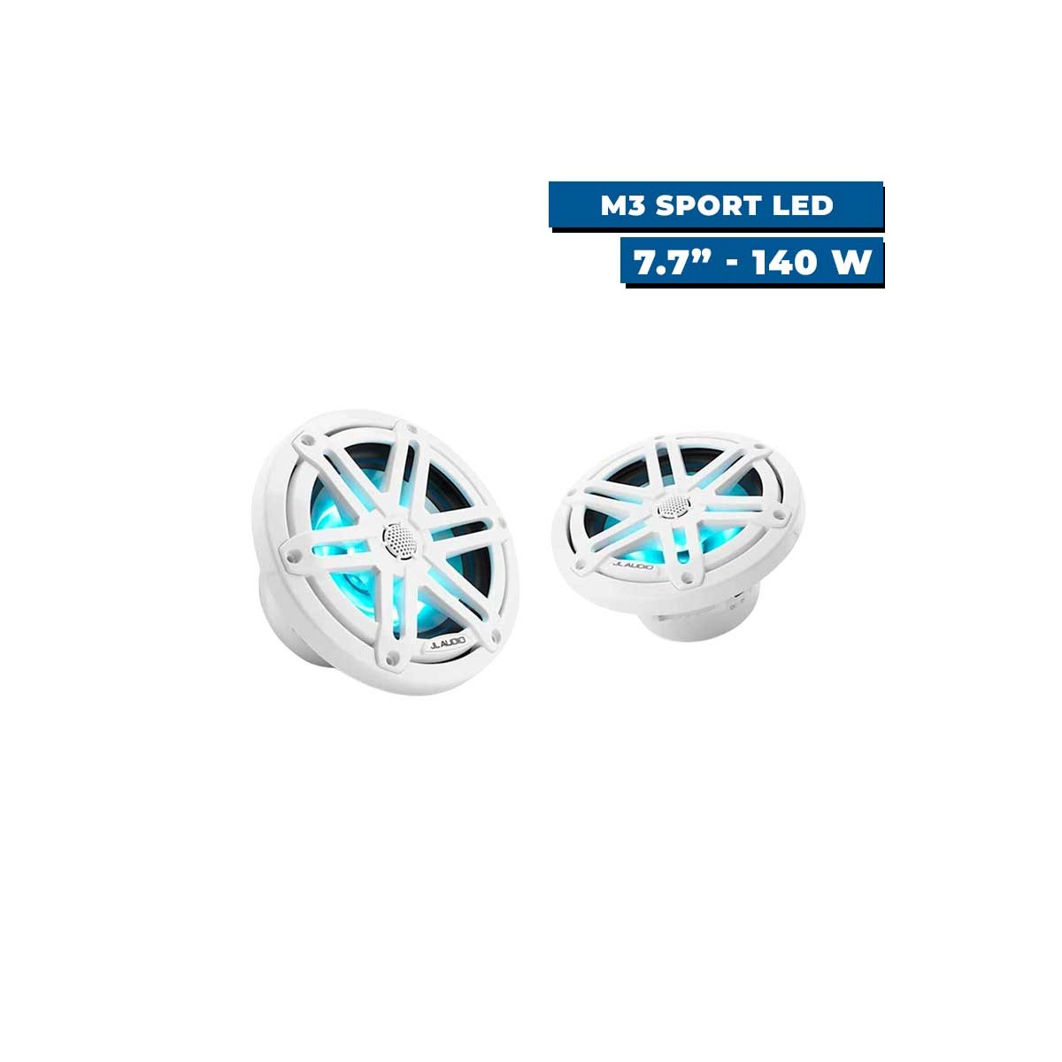 Haut-parleurs M3 Sport avec LED 7.7" - 140w blanc