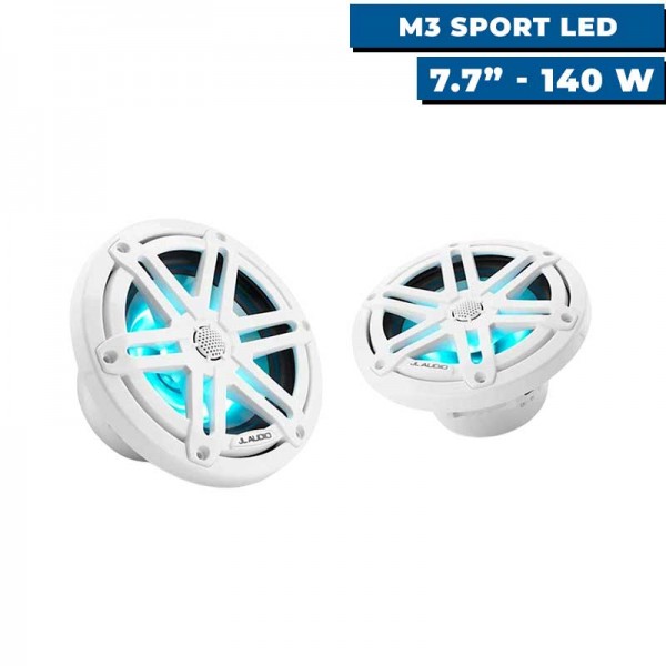 Haut-parleurs M3 Sport avec LED 7.7" - 140w blanc - N°3 - comptoirnautique.com