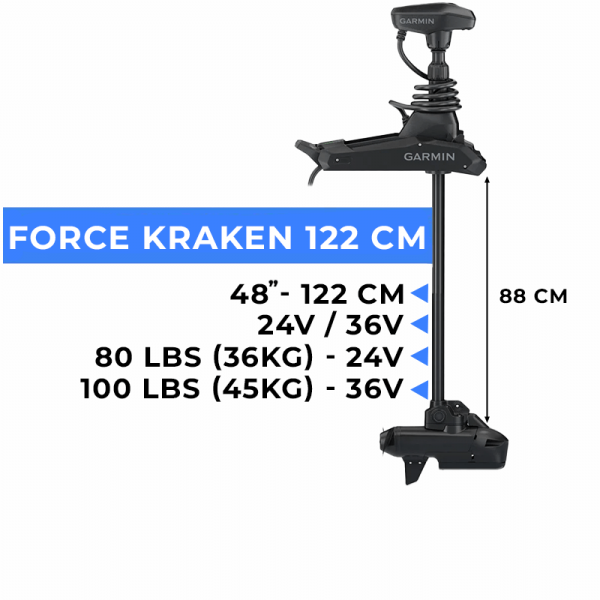 010-02573-30 - Moteur avant Garmin Force Kraken 48" (122 cm) pour 17.20 kg - N°2 - comptoirnautique.com