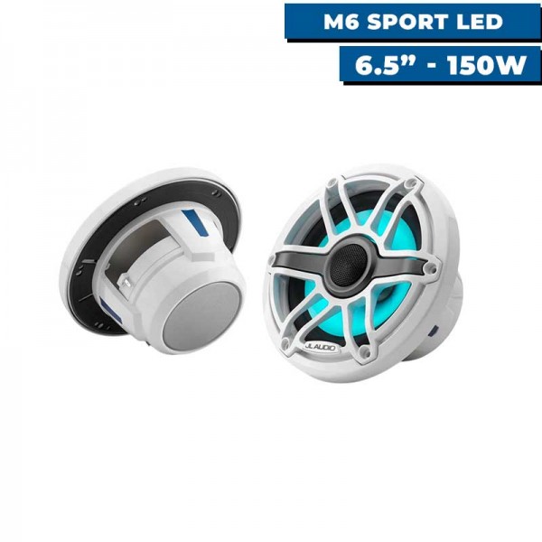 Haut-parleurs marine M6 Sport blanc avec LED 6.5" - N°10 - comptoirnautique.com